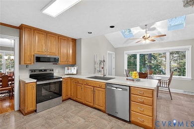 There is plenty of storage and counter space in the Kitchen!