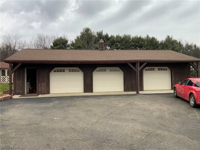 View of detached garage