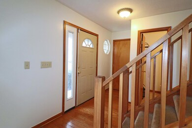Foyer with hardwood flooring