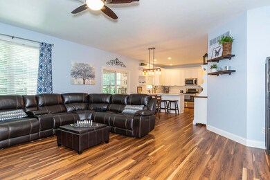 Great room from hall