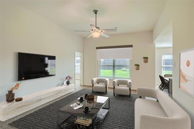 Family room virtually staged
