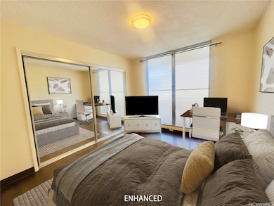 Virtually staged Bedroom 1 with great natural ligh