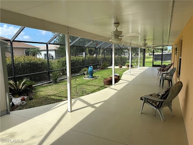 View of patio / terrace featuring a ceiling fan an