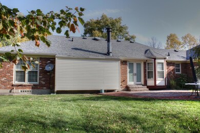 Rear of home and patio