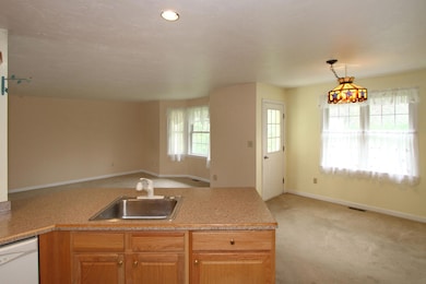Kitchen into dinning and livingroom
