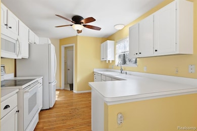 Hardwood flooring in the kitchen