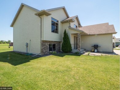 The insulated three car garage is large enough for
