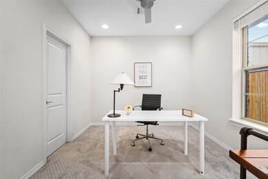 This downstairs suite has functioned as a work-fro
