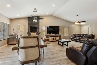 GREAT ROOM W/STONE FIREPLACE