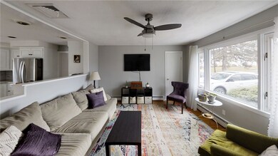Living room open to kitchen so you're never far fr