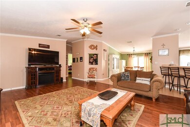 Spacious great room with open concept, views of th