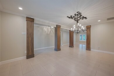 Recessed lighting and large windows with shutters