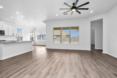 The open-concept living area offers generous space