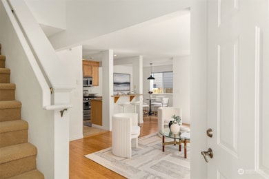 Entry opens to living area