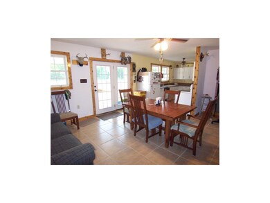 Dining Room looking into Kitchen with Ceramic Tile