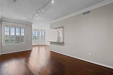 Bright living area with large windows