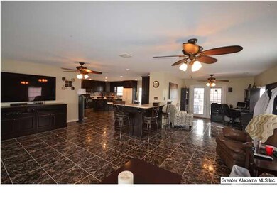 Family Room Opens up into Kitchen