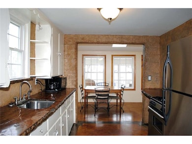 kitchen and eat in area