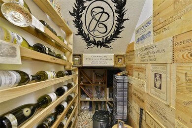 Wine cellar with double pane window with cooling