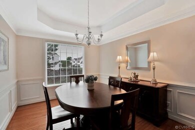 Formal dining room, tray ceiling, crown and chair