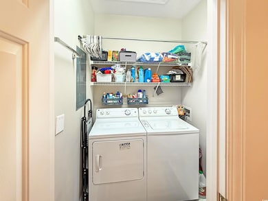 Laundry area featuring washer and clothes dryer