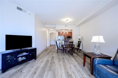 Dining area with light hardwood / wood-style floor