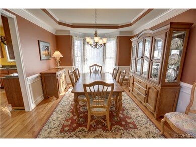 Dining Room with Picture Frame Mouldings and Tray 