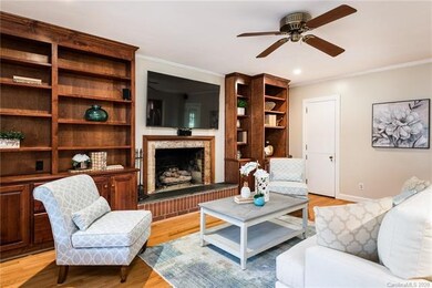 Family room with big fireplace, built-ins and idea