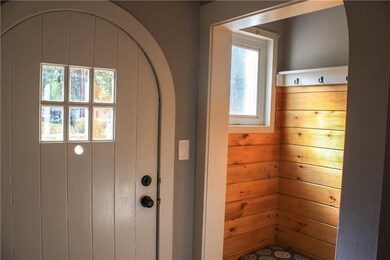 Front door with entry mudroom