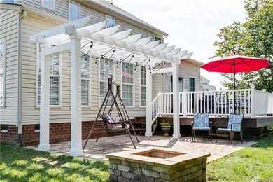 Look at the pergola, patio and firepit area!  Grea