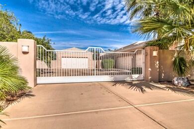 Private gate to 6 car garages
