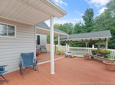 Large deck is perfect for enjoying the day.