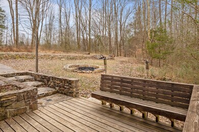 Another bench built close by to the firepit, where you can cozy up on cooler evenings.