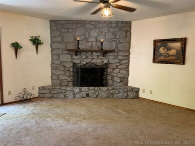 Living Room w/ Cozy wood burning Fireplace