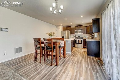 Kitchen/Dining Area--newly installed flooring