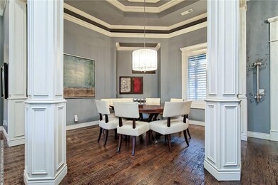 Large formal dining with built-in niche for a sideboard or buffet