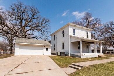 Front of house and garage