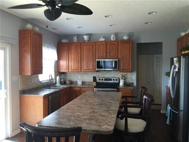 Look at the size of this island!  Great kitchen fo