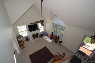View of the entrance and family room from the seco