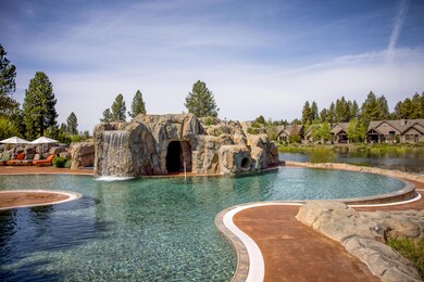 Quarry pool rock slide