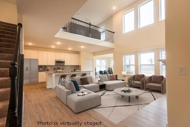 Virtually staged family room