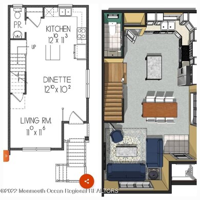7) The 2 Bedroom RENDERING 2 Bath Duplex