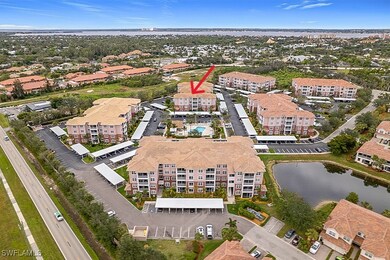 Aerial view of Majestic Palms and community pool