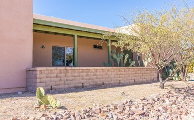 Covered Side Patio with Wall