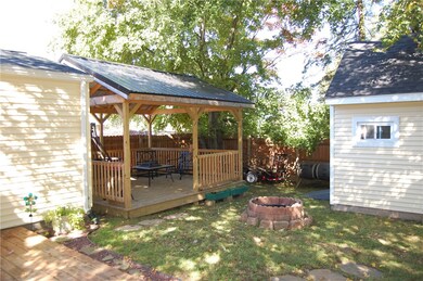 Private backyard with newer deck and patio area