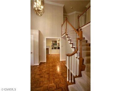 Foyer - Two-story foyer with magnificent parquet f