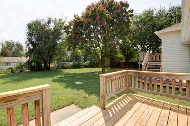 Deck off the upstairs bedroom has a great view of 