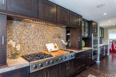 gorgeous Viking range and mosaic backsplash