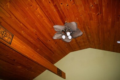 This picture of the cathedral ceiling shows the be