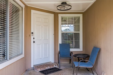 Before entering the home, you have a covered porch
